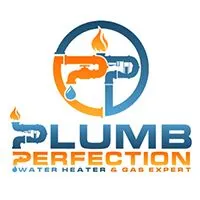 Plumb Perfection logo with flame and pipe