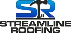 Streamline Roofing logo with a hammer